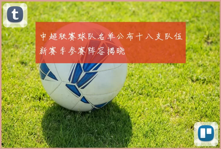中超联赛球队名单公布十八支队伍新赛季参赛阵容揭晓